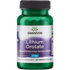 Omega-3 Vitamine & Nahrungsergänzung Swanson Lithium Orotate 5mg 60 Stk.