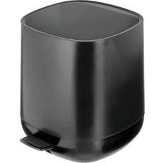 Bathroom garbage can with lid mDesign Plastic 1.3 Gallon/5 Liter Trash Can Lid Step