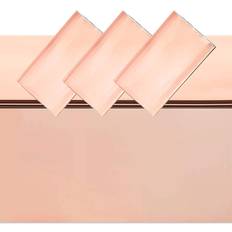 Rose Gold Plastic Tablecloth for Pink Birthday Party (54 x 108 in, 3 Pack)