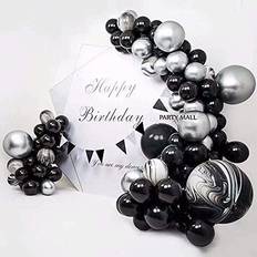 Happy Birthday Banner -Black & White