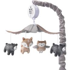 Mobiles Lambs & Ivy Woodland Forest Gray/Tan Musical Baby Crib Mobile Soother Toy