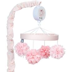 Lambs & Ivy Signature Botanical Pink Floral Musical Baby Crib Mobile