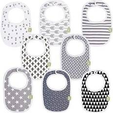 Drool Bibs KeaBabies Urban Drool Bibs (8 Pack) in Grayscale 100% Organic Cotton