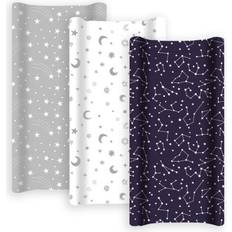 Accessories GROW WILD Changing Pad Cover 3 Pack Soft & Stretchy Jersey Cotton Baby Changing Table Pad Cover Gray Diaper Changing Pad Covers for Girls or Boys Wipeable Sheets Stars & Moons