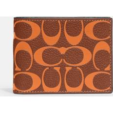 Slim Billfold Wallet In Signature Leather - Saddle/papaya - one