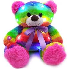 Soft Toys The Noodley Rainbow Lites Light Up Teddy Bear 41cm