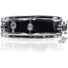 Snare Drum by GRIFFIN | 14 x 5.5 Black Hickory PVC & Coated Head on  Poplar Wood Shell | Acoustic Marching Percussion Instrument Set, Drummers  Key, 8