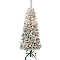 Interior Details National Tree Company Acacia Pencil Slim Green Christmas Tree 54"