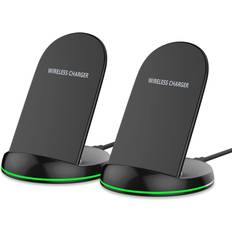 Wireless charger iphone 11 Yootech [2 Pack] Wireless Charger 10W Max Wireless Charging Stand, Compatible with iPhone 14/14 Plus/14 Pro/14 Pro Max/13/13 Mini/13 Pro Max/SE 2022/12/11/X/8,Galaxy S22/S21/S20/S10(No AC Adapter)