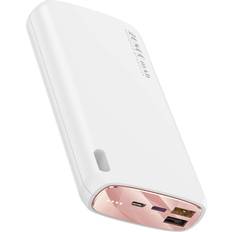 Fast charger for iphone Portable Charger 26800mAh KUULAA QC 3.0 PD 18W Fast Charging Power Bank USB C External Battery Pack Dual-Input and Tri-Output Cell Phone Battery Charger for iPhone Samsung Galaxy(PD 18W Whi