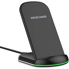 Wireless charger iphone 11 Yootech Wireless Charger,10W Max Wireless Charging Stand, Compatible with iPhone 14/14 Plus/14 Pro/14 Pro Max/13/13 Mini/13 Pro Max/SE 2022/12/11/X/8, Galaxy S22/S22 Ultra/S21/S20/S10(No AC Adapter)