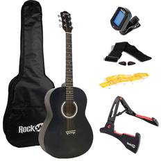 Effekteinheiten RockJam Black Acoustic Guitar Kit with Guitar Tuner Guitar Bag & Guitar Stand