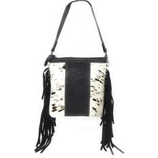 Handcrafted Genuine Leather Western Cowhide Womens Fringe Clutch Crossbody  Bag in 3 Colors 