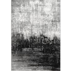 Nuloom Alayna Abstract Gray, Black 79x108"