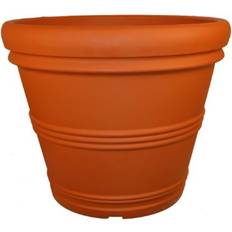 Tusco Products Plastic Rolled Rim Garden Pot Planter Terra