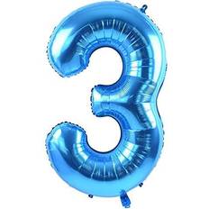 40 Inch Blue Large Numbers Balloon 0-9(Zero-Nine) Birthday Party Decorations,Foil Mylar Big Number Balloon Digital 3 for Birthday Party,Wedding, Bridal Shower Engagement Photo Shoot, Anniversary