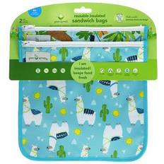 Green Sprouts Reusable Snack Bags (2 Pack) Aqua Swan Set