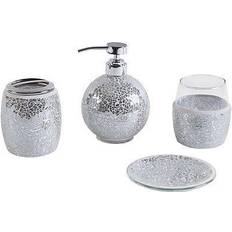 Silver Toothbrush Holders Madison Park Mosiac 4-pc.