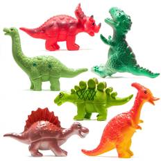 Toddler bath toys Prextex Dinosaur Baby Bath Toys 6 Piece Set for Baby and Toddler Bathtub Water Squirt Toys Dinosaur Party Favors