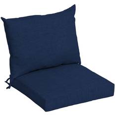 Outdoor Highback Dining Chair Cushion Textured Solid Almond