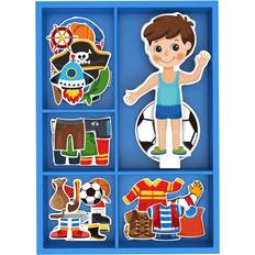  TOYSTER'S Magnetic Wooden Dress-Up Dolls Toy, Pretend Play Set  Includes: 1 Wood Doll with 30 Assorted Costume Dress Ideas, Not Your  Average Paper Doll