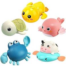 3 Pack Bath Toys, Baby Bath Toys for Toddlers 1-3, Mold Free Bath Toys for Kids Ages 4-8 & Toddlers 3-4 Years, Funny Wind Up Swimming Bath Toy, Infant