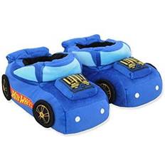 Ride-On Toys Hot Wheels Racecar Shaped 3D Novelty Toddler and Boys Plush Slippers HWF200Y