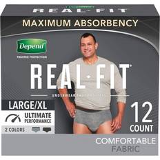 Depends Night Defense Adult Incontinence Underwear for Men, Disposable,  Overnight, Small/Medium, Grey, 16 Count - 16 ea