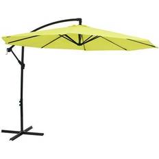 Cantilever parasol base Sunnydaze Outdoor Steel Cantilever Offset Patio Umbrella with Air Vent Crank Base