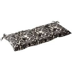 Black and white loveseat Pillow Perfect Tufted Bench/Loveseat/Swing Floral Chair Cushions Beige, White, Black