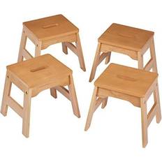 Stools Melissa & Doug Wooden Stools - Set of 4 Natural