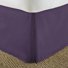 Polyester Valance Sheets Home Collection Premium Pleated Dust Bed Skirt Valance Sheet Purple