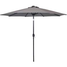 Parasols & Accessories Sunnydaze Decor Sunnydaze 9 Ft. Solar Lighted Octagonal Aluminum Market Umbrella