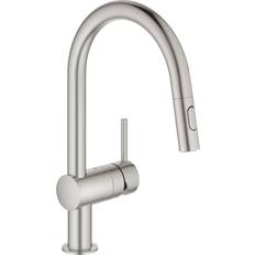 Grohe Faucets Grohe 31 378 3 Minta 1.75 Hole Down Faucet SuperSteel Faucet Kitchen