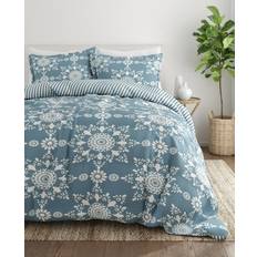 Light blue comforter set Becky Cameron Collection 3 Premium Ultra Soft Daisy Medallion Bedspread Gray, Blue