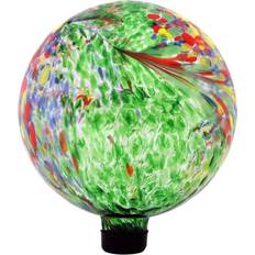 Sunnydaze Decor 10 in. Green Artistic Glass Garden Gazing Ball Globe