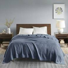 Essence Egyptian Cotton Solid Bed Blankets Blue