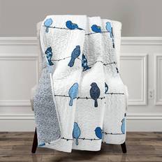 Blankets Lush Decor Rowley Birds Animal Print Blankets Orange, Multicolor (152.4x127)