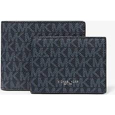 Michael Kors Logo Billfold Wallet With Passcase - Blue