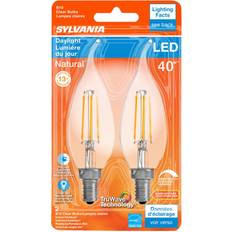 LED Lamps Sylvania 40791 LED4B10CBENTDIM950CL13YTLBL2 12/CS 2/SKU Decorative Chandelier Antique Filament LED Light Bulb