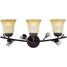 Wall Lamps Vaxcel International W0269 Sierra 3 Black Wall Light