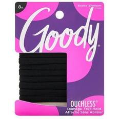 Black Hair Ties Goody Stretch Medium to Thick Seamless Hair Bands 8ct