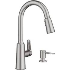 Sink Mounted Kitchen Faucets Moen 87028SRS Edwyn Spot Resist Gray