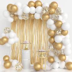 JOYYPOP 134pcs Black and Gold Balloon Garland Arch Kit Black and Gold