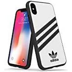 Adidas Mobile Phone Cases adidas Mobiltelefonskal utvecklat för iPhone X fodral, iPhone Xs fodral, fallprövade fodral, stötsäkra upphöjda kanter, originalskydd, vita och svarta ränder