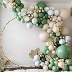Ballonbogen Sage Green Balloon Garland Arch Kit 154pcs Avocado Green Balloon with Blush Balloons Gold Balloons and Macaron Gray Balloons for Wedding Birthday Party Baby Shower Party Background Decoration