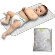 KeaBabies Portable Diaper Changing Pad Waterproof Baby Changing Mat (Gray Mod)