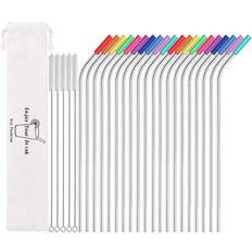 RAINIER Stainless Steel Metal Drinking Straws | Fits Yeti RTIC or Any 20 or  30 oz Tumbler| Extra Long Reusable Ecofriendly | Set of 8 Angled Straws