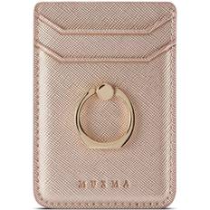 Wallet Cases Phone Card Holder with Ring Grip for Back of Phone,Adhesive Stick-on Credit Card Wallet Pocket for iPhone,Android and Smartphones