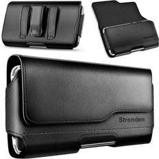 Mobile Phone Cases Stronden iPhone SE (2022, 2020) iPhone 8 iPhone 6S 7 Belt Case with Clip, Leather Belt Clip Case Holster Pouch Cell Phone Holder (Fits Otterbox Symmetry Case On)